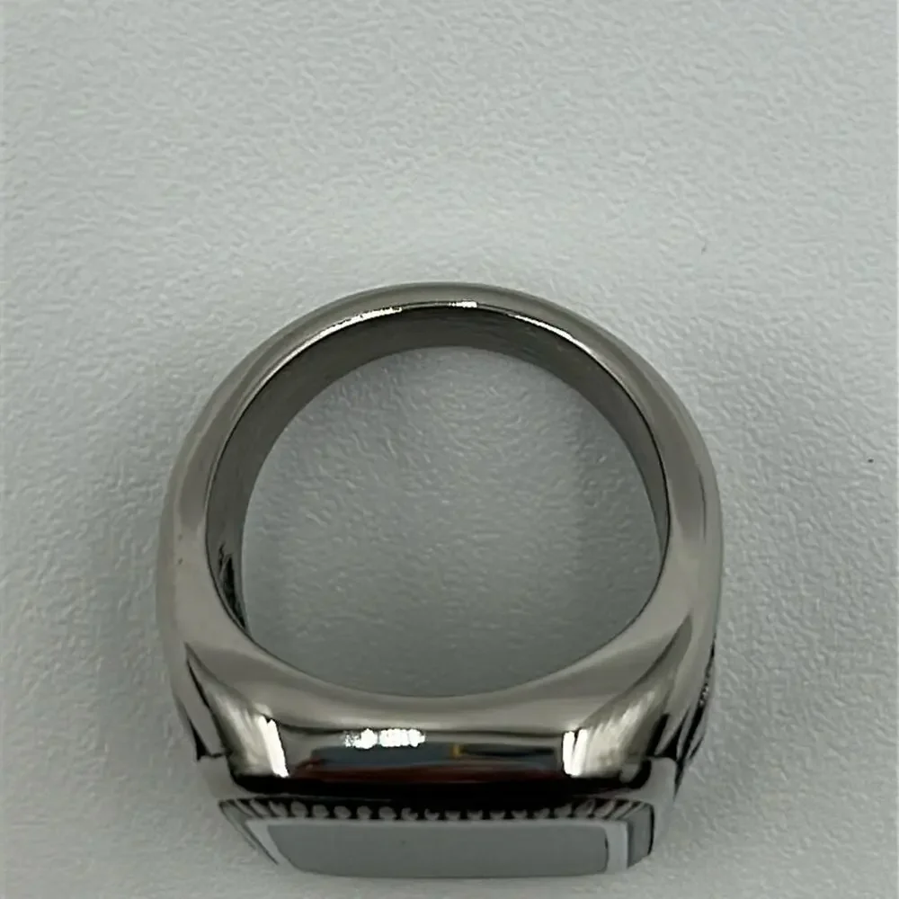 2124- Black Handmade Natural Stone Men's Ring Size 9 NWT